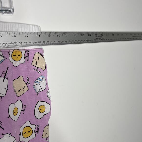 Little Sleepies Pajama Pants Womens XL Purple Breakfast Print Bamboo Jersey Soft - Picture 3 of 9